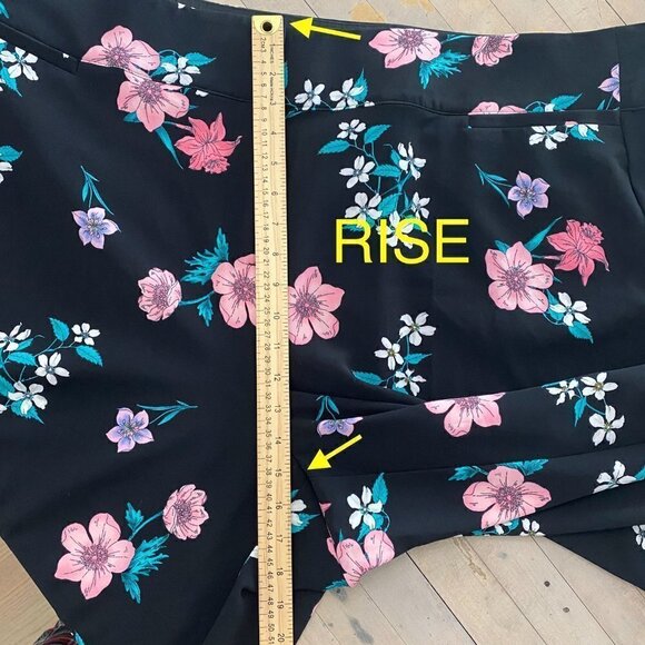 Lane Bryant Allie Wide Leg Floral Comfort Stretch Trouser Pants, Women’s Size 26 - Picture 11 of 11